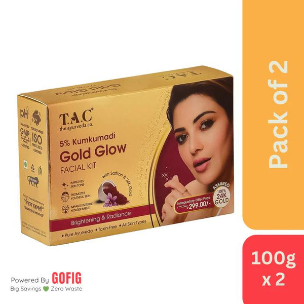 The Ayurveda Co. Kumkumadi Gold Glow Facial Kit - Pack of 2