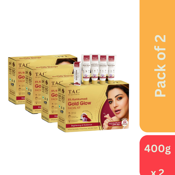 The Ayurveda Co. Kumkumadi Gold Glow Facial Kit-4 - Pack of 2