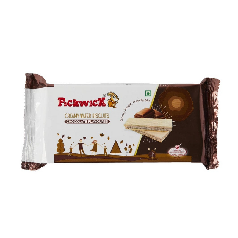 Pickwick Chocolate Flavoured Wafer Biscuits - Front