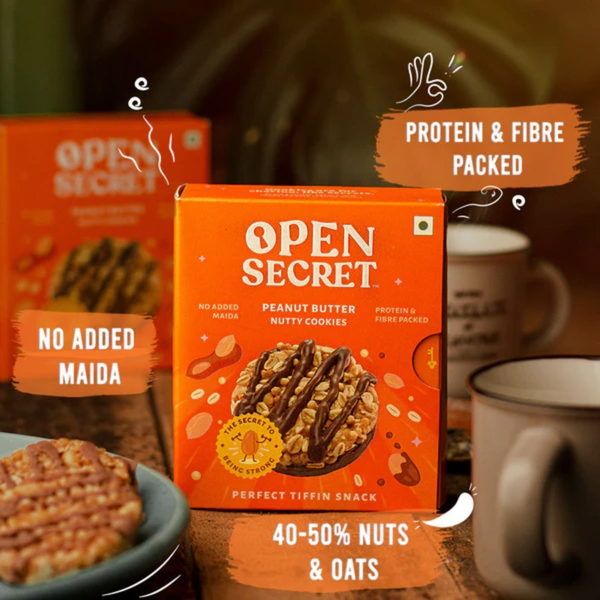 Open Secret Peanut Butter Nutty Cookies - 2 (25 g) - Key Features