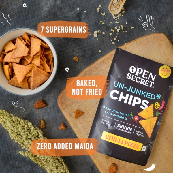Open Secret Supergrain Chips- Chilli Pizza (45 g) - Key Features