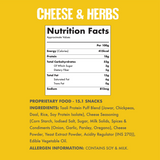Taali Protein Cheese & Herbs Puff (60 g) - Nutritional Facts