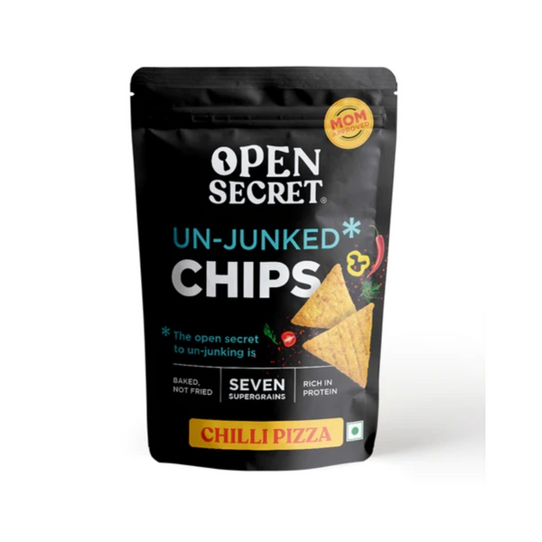 Open Secret Supergrain Chips- Chilli Pizza (45 g) - Front