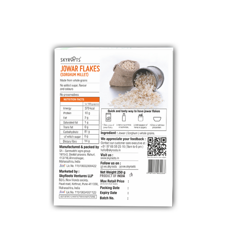 SkyRoots Jowar (Sorghum Millet) Flakes(250 g)-2