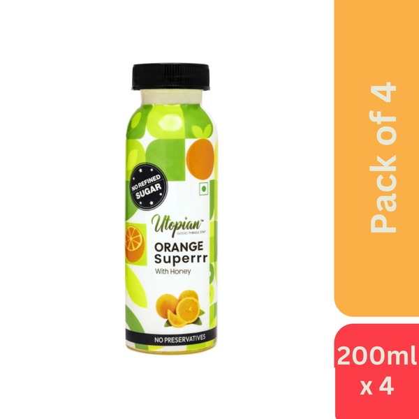 Utopian Orange & Honey Juice (200 ml) - Pack of 4