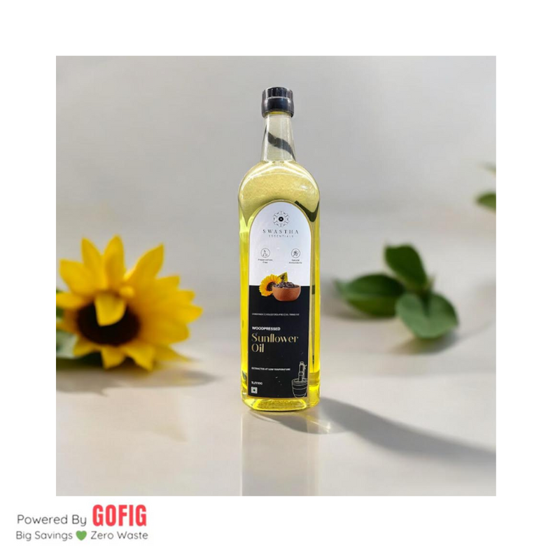 Swastha Essentials Woodpressed Sunflower Oil (1000 ml)