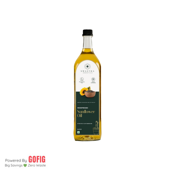 Swastha Essentials Woodpressed Sunflower Oil (1000 ml)
