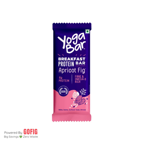Yoga Bar Apricot Fig Breakfast Bar (45 g) - Pack of 4