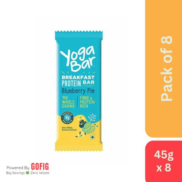 Yoga Bar Blueberry Pie Breakfast Bar (45 g) - Pack of 8