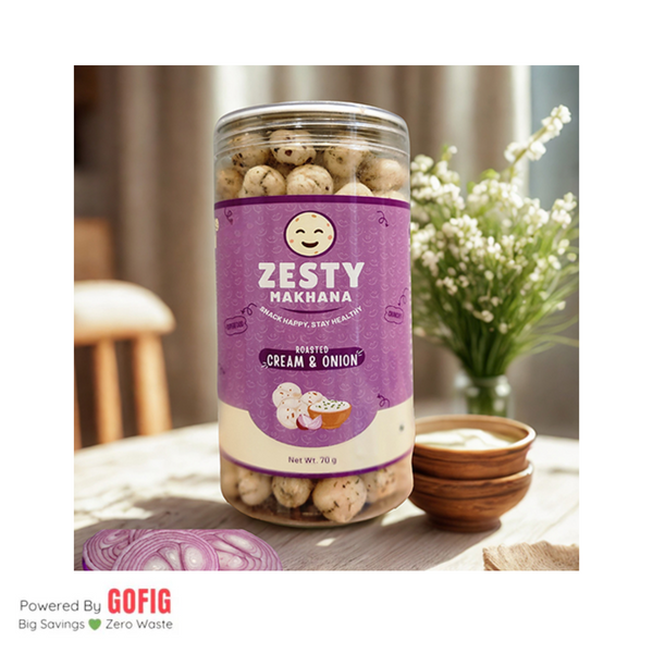 Zesty Makhana Roasted Cream & Onion (70 g)