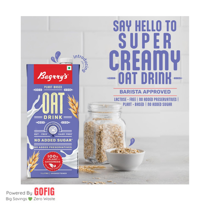 Bagrrys Plant Based Oat Drink (1000 ml)
