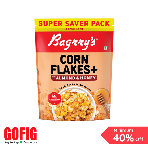 Bagrrys Corn Flakes Plus Almond & Honey (300 g)