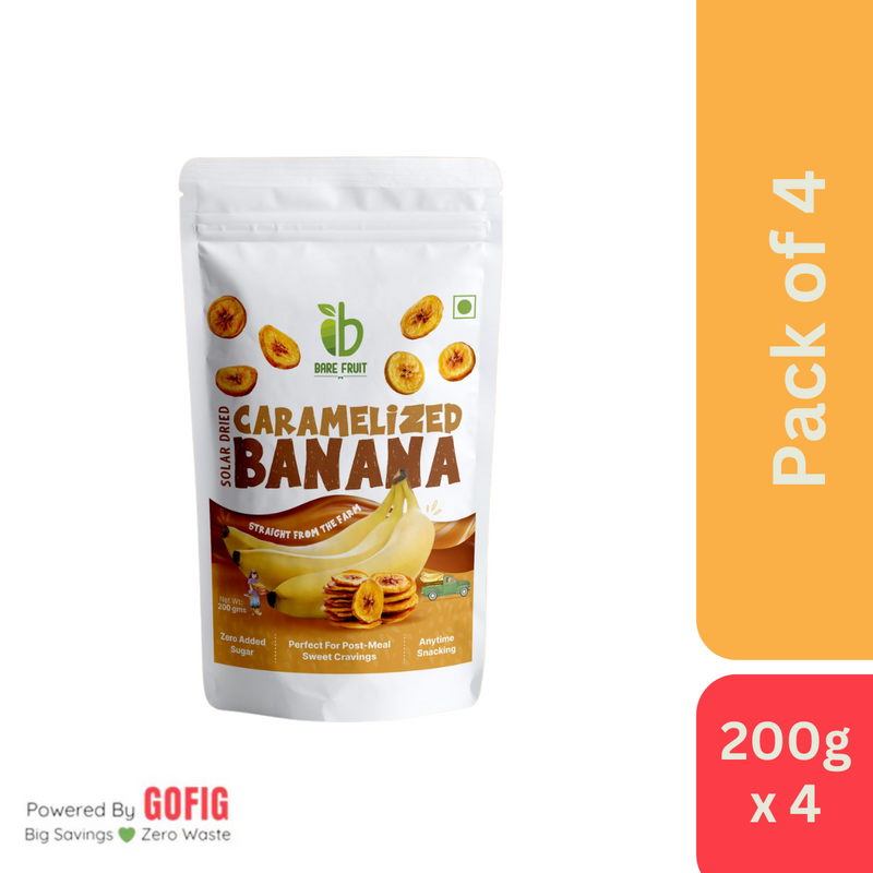 Bare Fruit Solar Dried Caramelized Banana (200 g)