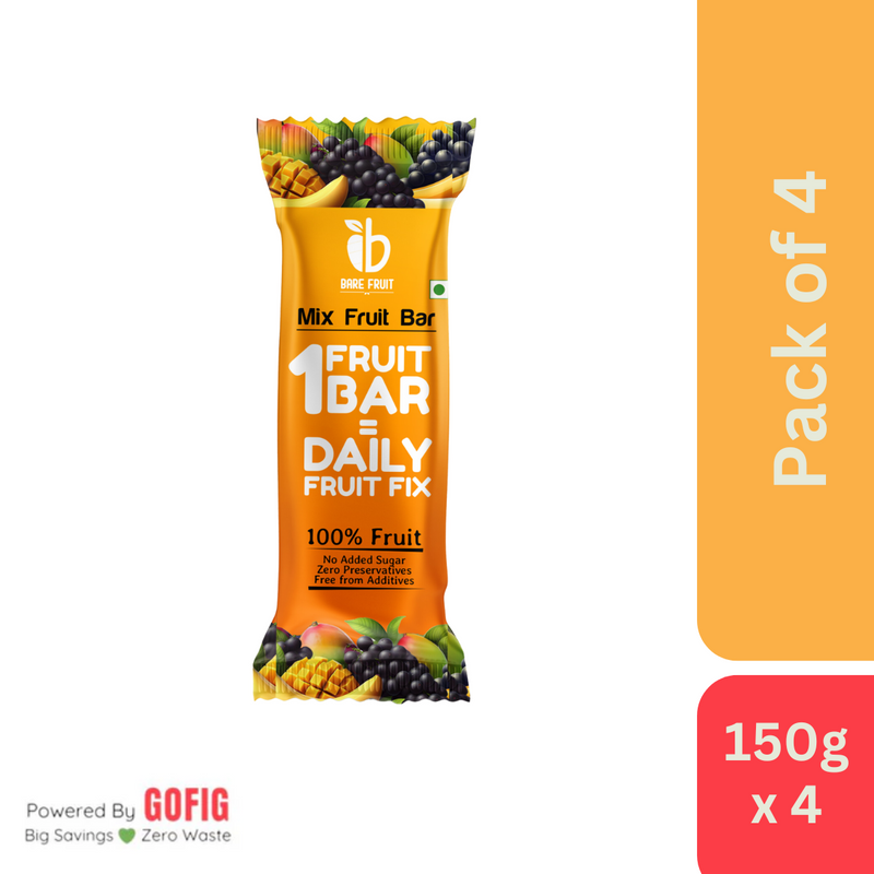 Bare Fruit Mix Fruit Bar – Mango 6 Bars (150 g)