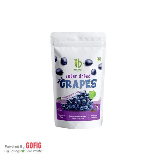 Bare Fruit Solar Dried Black Grapes (200 g)