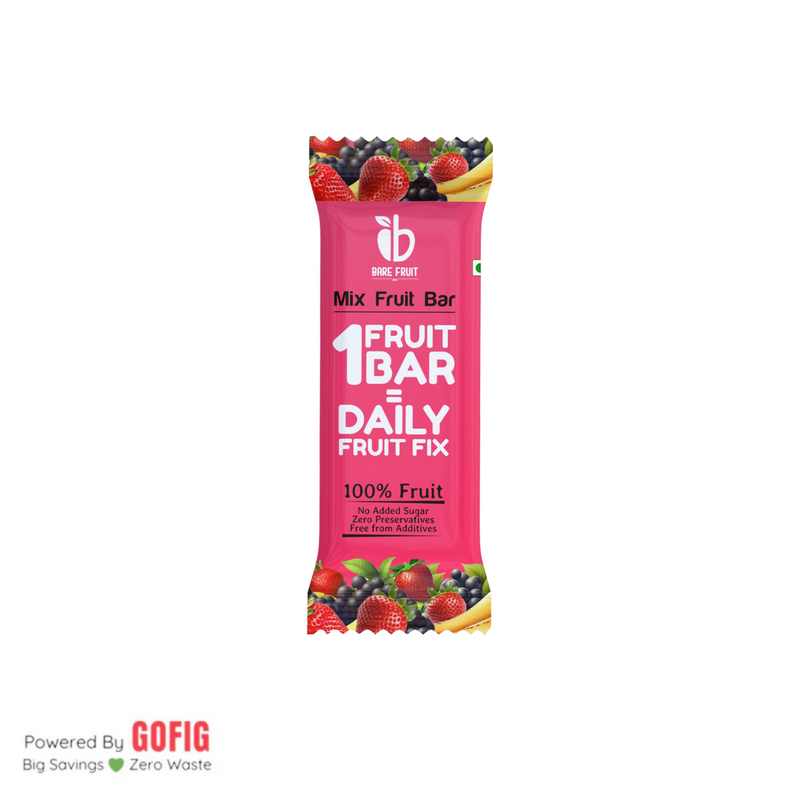 Bare Fruit Mix Fruit Bar – Strawberry 6 Bars (150 g)