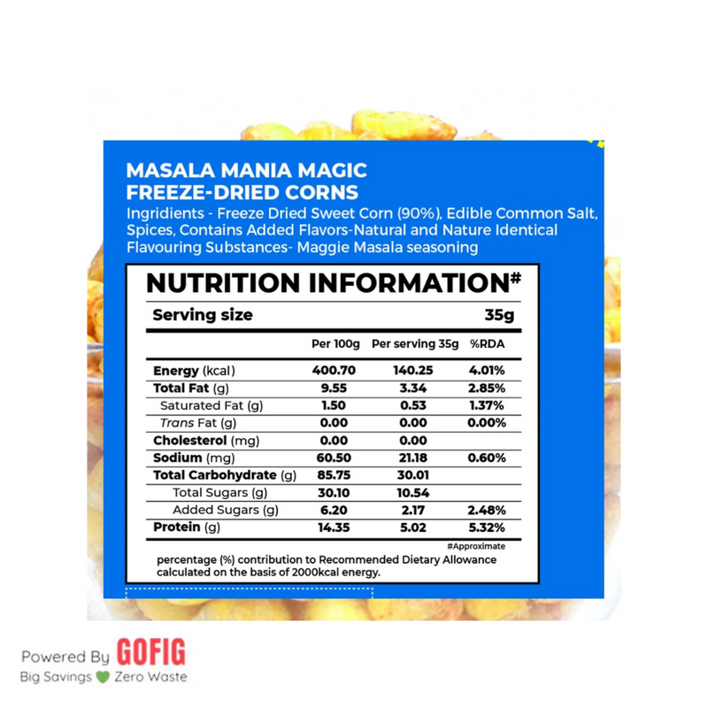 Bonvie Masala Mania Magic Freeze-Dried Corns (35 g) - Pack of 2