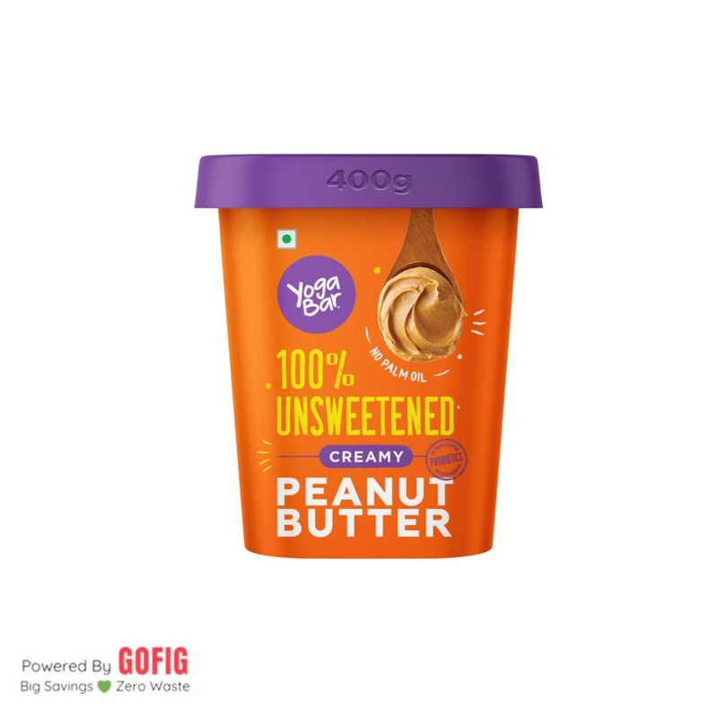 Yoga Bar Unsweetened Creamy Peanut Butter (400 g)