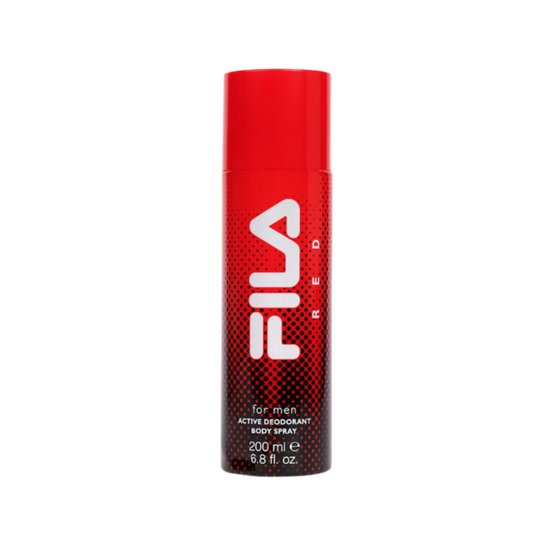 FILA For Men - Active Deodorant Body Spray (Red) (200 ml)