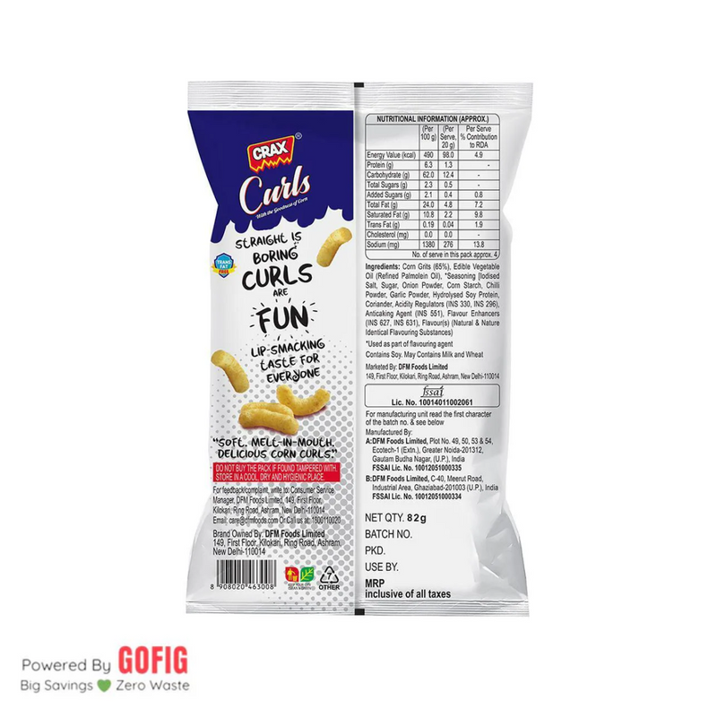 Crax Curls Chatpata Masala (82 g)