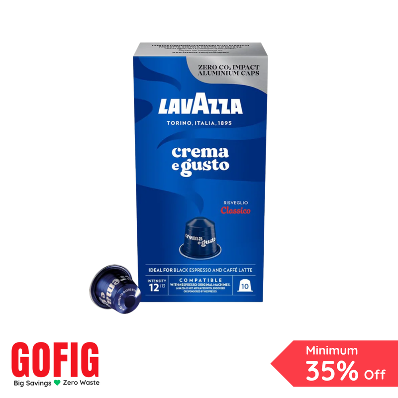 Lavazza Crema e Gusto Classico, Aluminium Nespresso Compatible Coffee Capsules (57 g)
