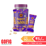 GO DESi Classic Peanut Chikki Jar (60 units)