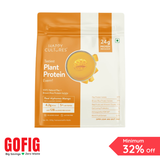 Happy Cultures Alphonso Mango Plant Protein 24Gm Protein | Pea & Brown Rice Protein, Ahswagandha KSM66 Pouch (500 g)