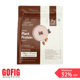 Happy Cultures Chocolate (Ghana Cocoa) Plant Protein 26Gm Protein | Pea & Brown Rice Protein Pouch (500 g)