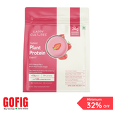 Happy Cultures Strawberry with Almond Plant Protein 24Gm Protein | Pea & Brown Rice Protein Pouch (500 g)