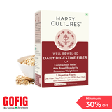 Happy Cultures Well Bowel-Ed | 5 Digestive Fiber+Probiotics | Gut Health, Constipation, Weight Control | 15 sachets (75 g)
