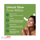 Happy Cultures Grow and Glow | Hair Fall Control & Skin Glow | Biotin, Hyaluronic acid & Collagen | 30 Gummies (110 g)