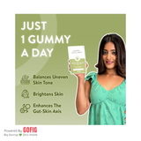 Happy Cultures Grow and Glow | Hair Fall Control & Skin Glow | Biotin, Hyaluronic acid & Collagen | 30 Gummies (110 g)