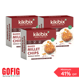 Kikibix Baked Millet Chips – Masala Mania (80 g) - Pack of 3