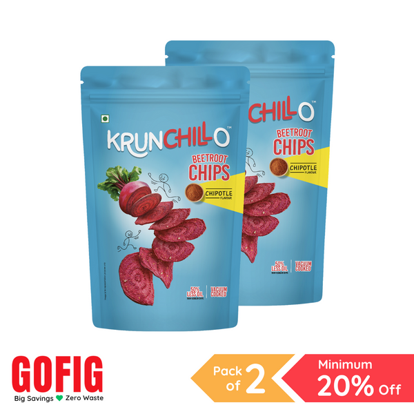 Krunchillo Beetroot Chips Chipotle Flavour (50 g) - Pack of 2