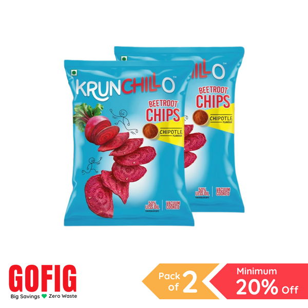 Krunchillo Beetroot Chips Chipotle Flavour (25 g) - Pack of 2