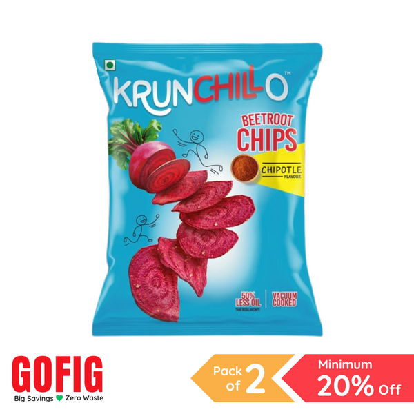 Krunchillo Beetroot Chips Chipotle Flavour (25 g) - Pack of 2