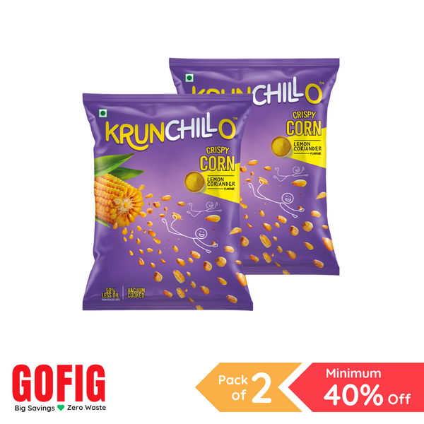 Krunchillo Crispy Corn with Lemon Coriander (30 g) - Pack of 2