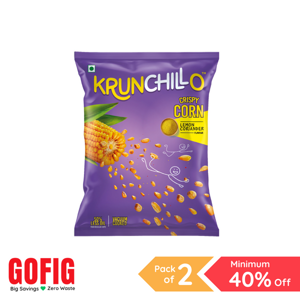Krunchillo Crispy Corn with Lemon Coriander (30 g) - Pack of 2