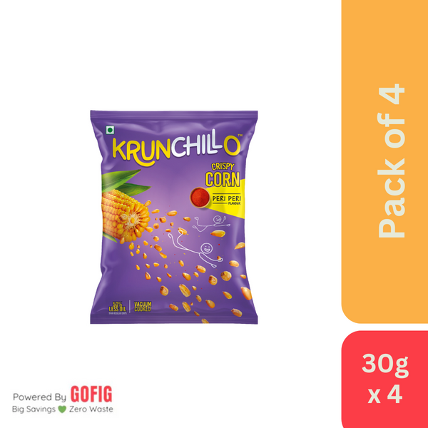 Krunchillo Crispy Corn Peri Peri (30 g) - Pack of 4
