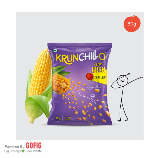 Krunchillo Crispy Corn Peri Peri (30 g) - Pack of 2