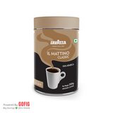 Lavazza Mattino Classic Pure Ground Coffee Premium Arabica Medium Roast Tin (200 g)