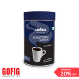 Lavazza Mattino Supreme Pure Ground Coffee Premium Arabica Medium Roast Tin (200 g)