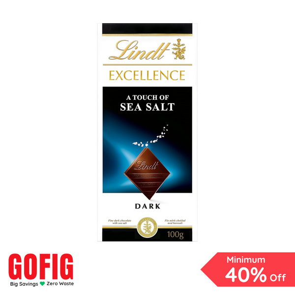 Lindt Excellence Dark Chocolate with a touch of Sea Salt (100 g)