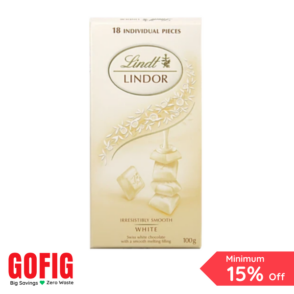 Lindt Lindor Smooth Melting Chocolate Singles - White (100 g)