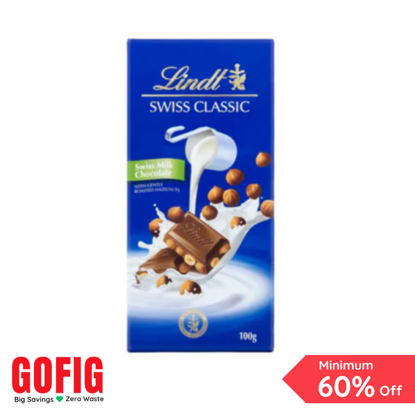 Lindt Swiss Classic Milk Chocolate Hazelnut (100 g)