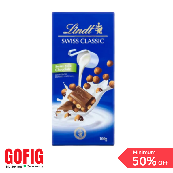 Lindt Swiss Classic Milk Chocolate Hazelnut (100 g)