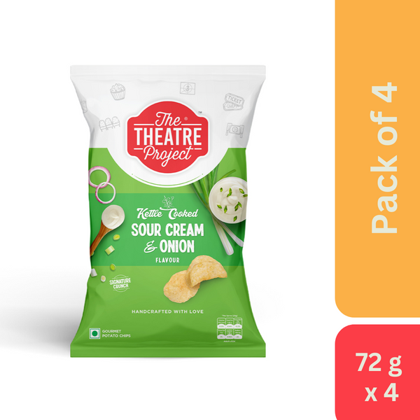 The Theatre Project Kettle Cooked Potato Chips - Sour Cream & Onion (72 g)