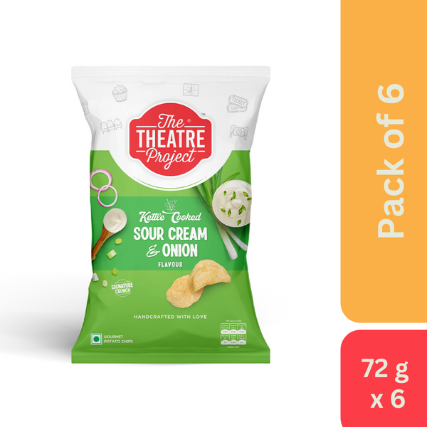 The Theatre Project Kettle Cooked Potato Chips - Sour Cream & Onion (72 g)