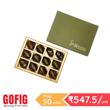 Saffron & Mishri The Deserts Gold Premium Stuffed dates - 12 Pcs (240 g)