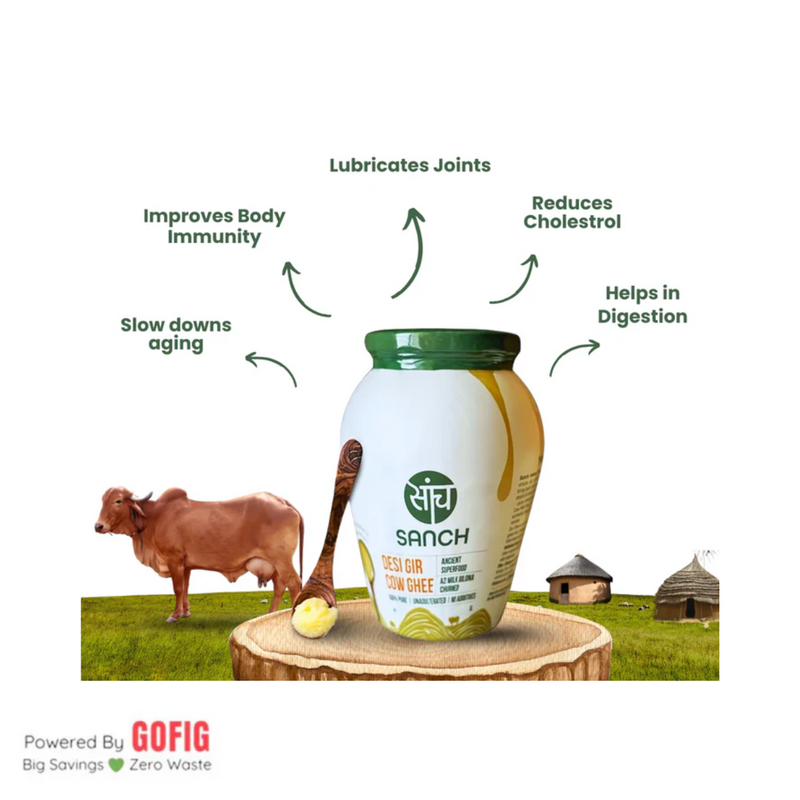 Sanch Farms A2 Bilona Gir Cow Ghee (1000 ml)